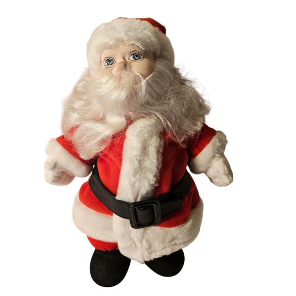 Applause Santa Claus Plush Doll Red White Fur Trim Stuffed Toy Christmas Decor - Picture 1 of 9